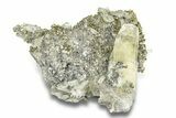 Calcite and Brassy Chalcopyrite on Dolomite - Missouri #252141-1